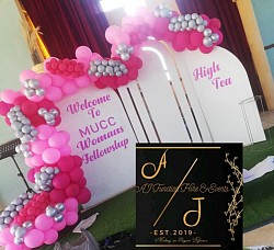 Backdrop and Balloon Garlands