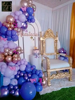 2 Backdrop pieces and Balloon Garlands