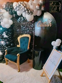 Shimmer wall Black/Gold/Silver