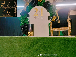 Combination Balloon backdrop 21st