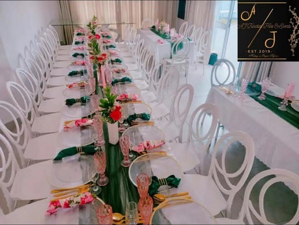 Wedding lunch set up