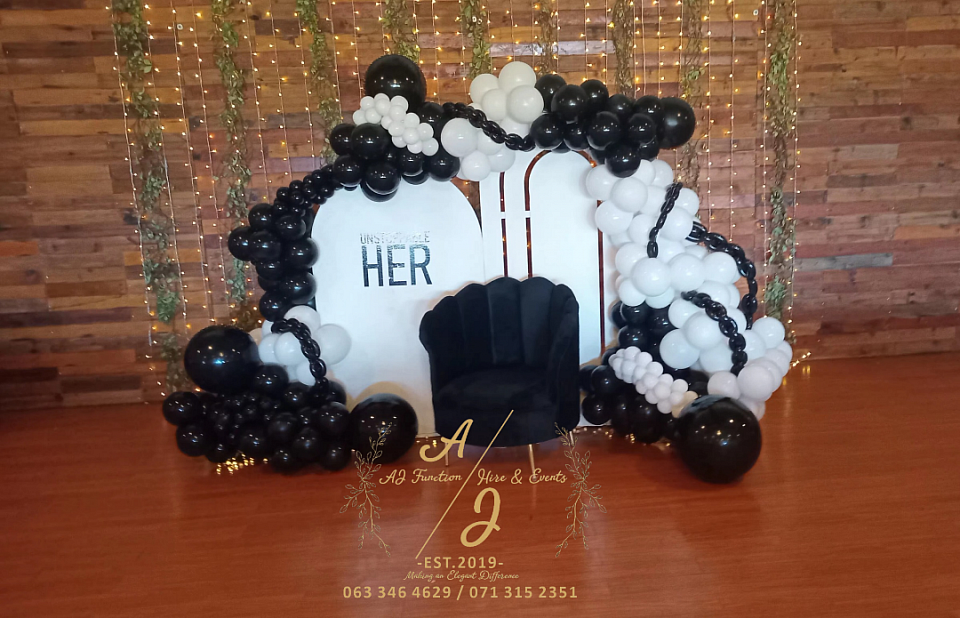 Backdrop and Balloons