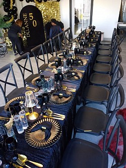 Intimate 50th Decor