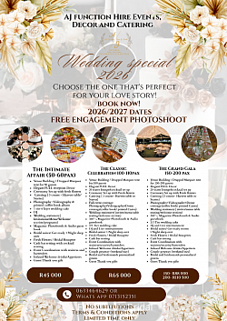 Wedding packages 2026/2027